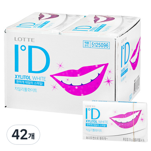 롯데자일리톨 아이디, 25g, 42개