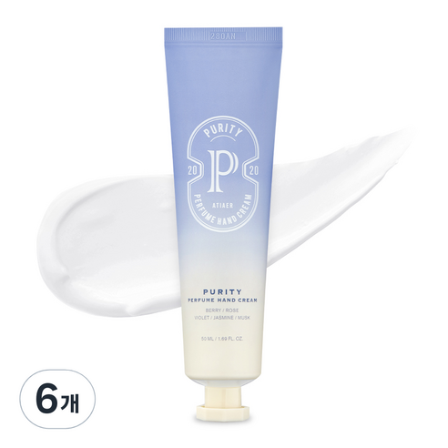 에티에르 퍼퓸 핸드크림 순수 코튼 파우더향, 50ml, 6개