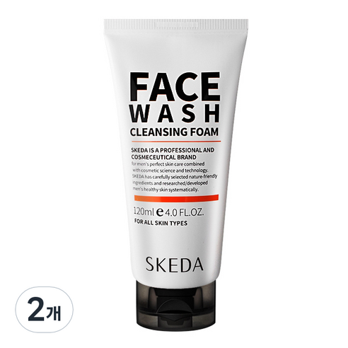 스케다 페이스 워시 클렌징폼, 2개, 120ml