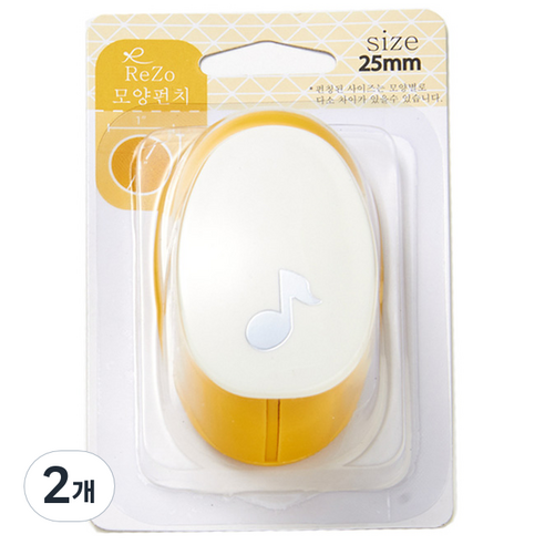포코스 모양펀치 R-25, 음표, 2개