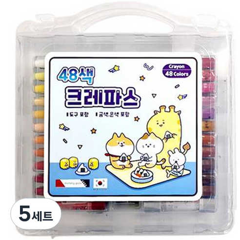 모닝글로리 크레파스 블루, 48색, 5세트