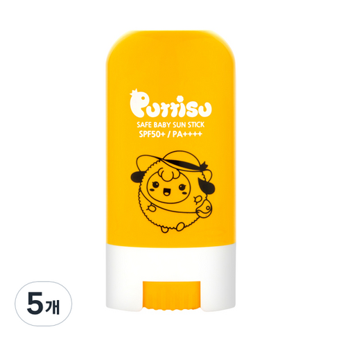 뿌띠슈 세이프 베이비 선스틱 SPF50+ PA++++, 17g, 5개