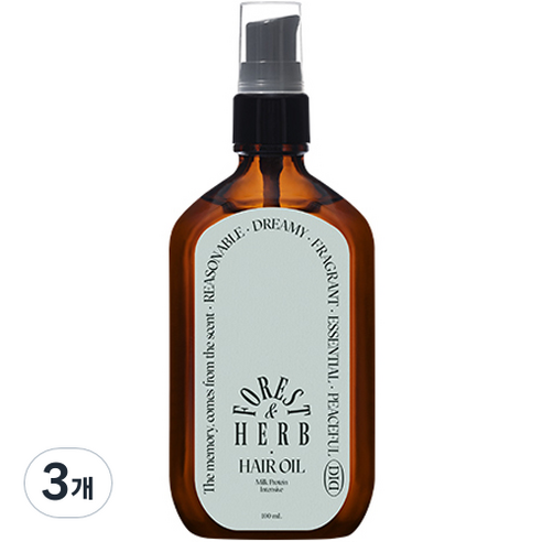 오디드 밀크프로틴 인텐시브 헤어오일 포레스트허브, 100ml, 3개