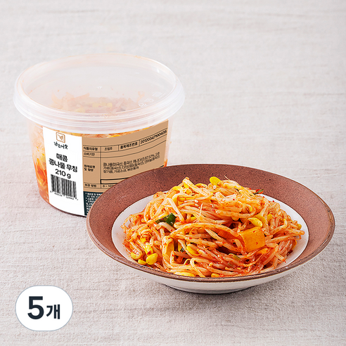남도애꽃 매콤 콩나물무침, 210g, 5개
