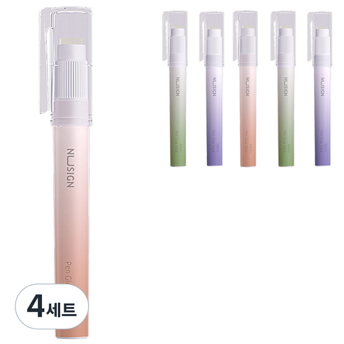 누사인 그라데이션 슬림 글루스틱 펜타입 딱풀 랜덤발송, 2.2g, 24개