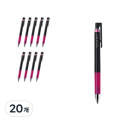 파이롯트 쥬스업 젤잉크펜 0.4mm, 핑크, 20개