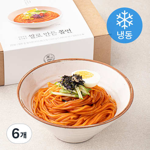 미정당 쌀로 만든 쫄면 2인분 (냉동), 569g, 6개