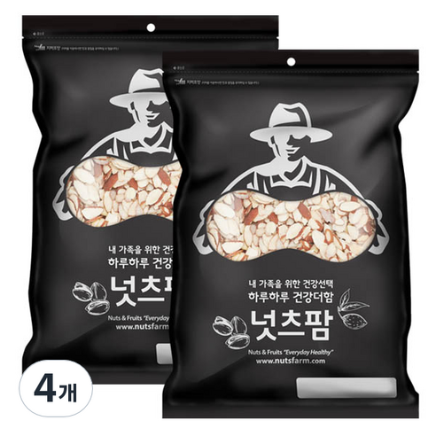 넛츠팜 아몬드 슬라이스, 700g, 4개
