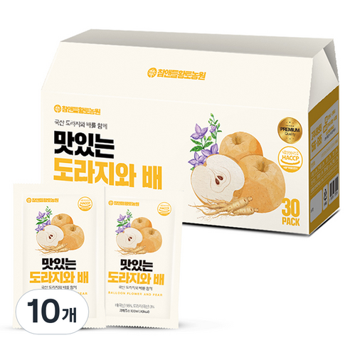 참앤들황토농원 맛있는 도라지와 배, 100ml, 300개