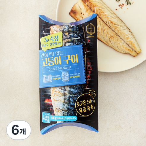 설래담 고등어구이, 6개, 85g