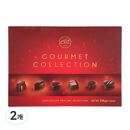 엘리트 고메 컬렉션 초콜렛, 216g, 2개