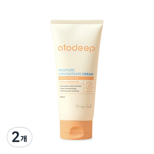 아토딥 모이스처 집중 크림, 160ml, 2개