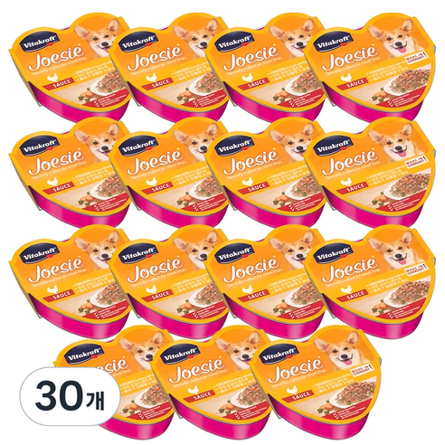 비타크래프트 조에시 하트캔 강아지 간식 85g, 치킨 + 당근 + 완두콩 혼합맛, 30개