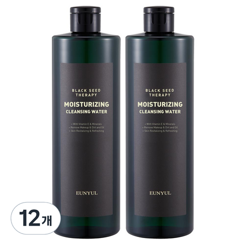 은율 블랙씨드 테라피 모이스춰라이징 클렌징워터, 500ml, 12개