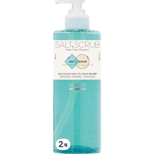 케라시스 두피 스크럽 소금 샴푸 프레쉬 네롤리향, 600ml, 2개