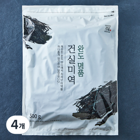 주일 완도 명품 건실미역, 500g, 4개