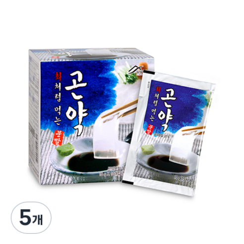 밀양한천 회처럼 먹는 곤약분말, 100g, 5개