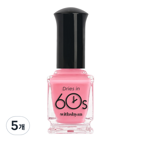 위드샨 60초 매니큐어 반투명 시럽 9ml, M05 풍선껌시럽, 5개