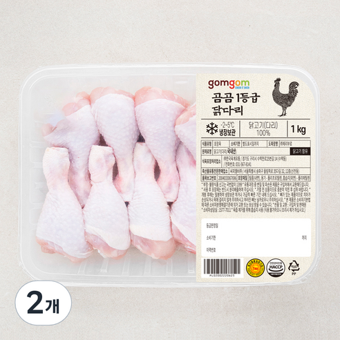 곰곰 1등급 닭다리 (냉장), 1kg, 2개