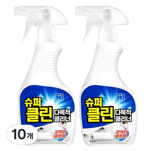 생활공식 슈퍼클린 다목적 클리너, 500ml, 10개