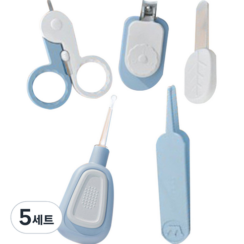 블루마켓 아기사자 네일 5종 세트, 블루, 5세트