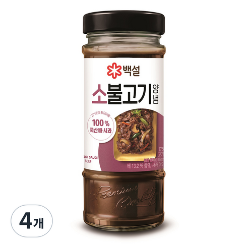 백설 소불고기양념, 500g, 4개