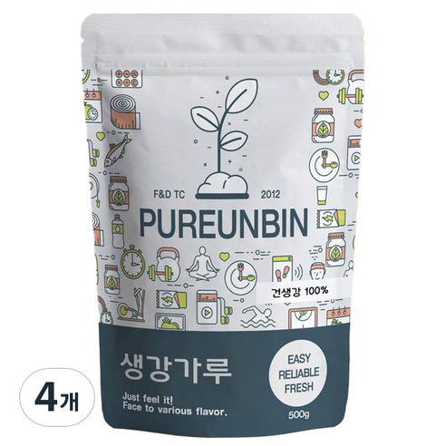푸른빈 생강가루, 500g, 4개