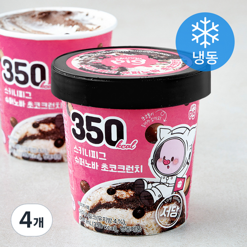 스키니피그 슈퍼노바 초코크런치 (냉동), 4개, 1개입, 474ml