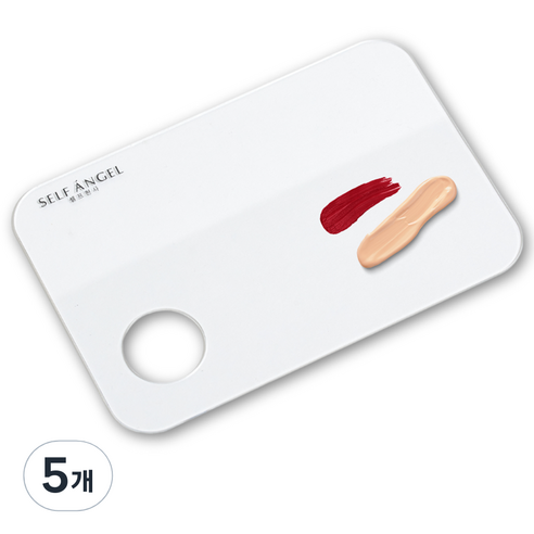 셀프천사 파운데이션 메이크업 네일 믹싱 아크릴 팔레트 L, 투명, 5개