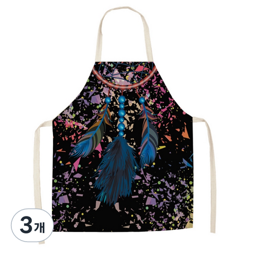 에이홉 드림캐쳐 일러스트 앞치마 47 x 38 cm, IT-30, 3개