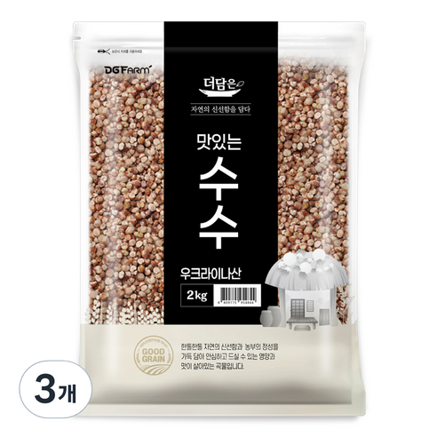 더담은 찰수수, 2kg, 3개