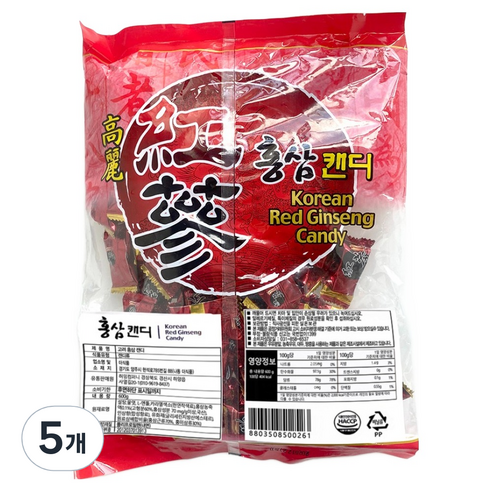 하양댁 진한 홍삼 캔디, 600g, 5개