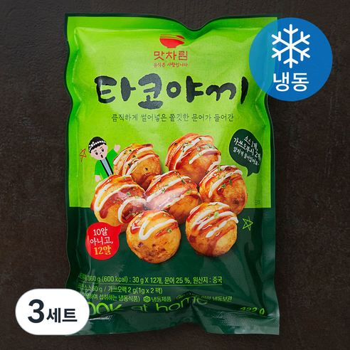 세미원푸드 맛차림 타코야끼 + 소스 + 가쓰오팩 세트 422g (냉동), 3세트