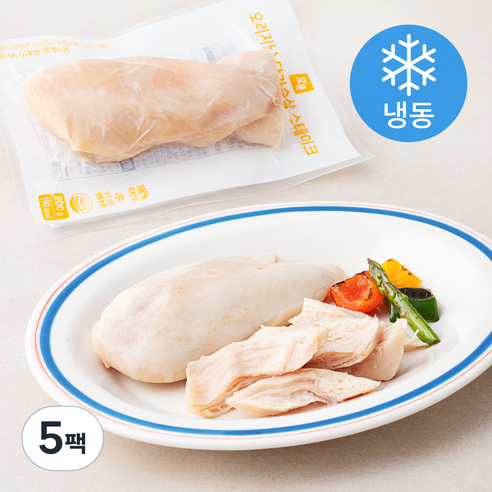 오쿡 오리지날 닭가슴살 스테이크 (냉동), 200g, 5팩