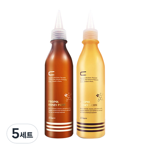 피엘코스메틱 에비뉴 쉬에뜨 프로폴 허니 펌 1제 + 2제 모든모발용, 300ml, 5개