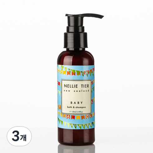 넬리티어 베이비 바스앤샴푸, 120ml, 3개