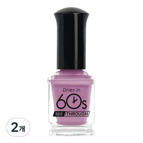 위드샨 60초 컬러 매니큐어 시스루 타입 9ml, M86 플뢰르, 2개