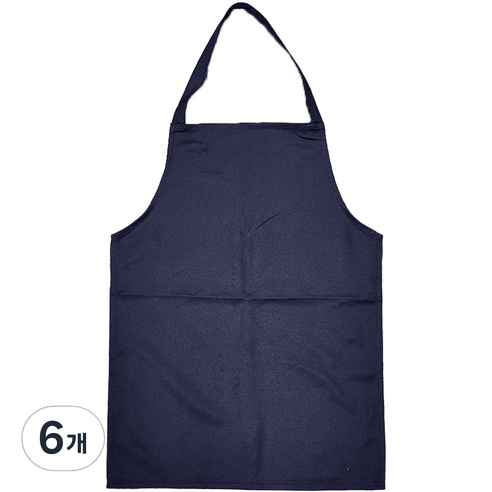 손님용 식당용 업소용 미니 목걸이형 앞치마, 네이비, 6개