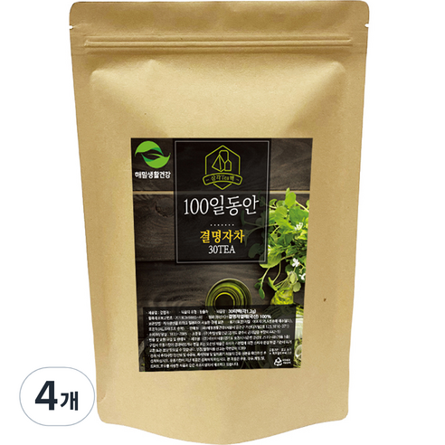 해밀생활건강 100일동안 결명자차 30p, 36g, 30개입, 4개