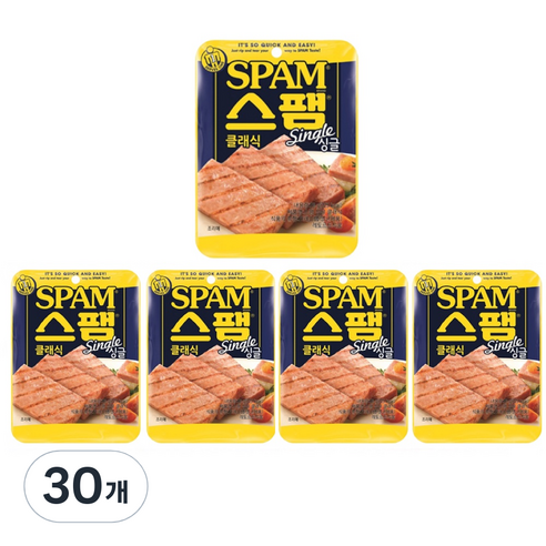 CJ제일제당 스팸 싱글 클래식 햄, 80g, 30개