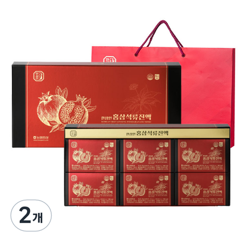 한삼인 홍삼 석류 진액 + 쇼핑백, 30회분, 1.8L, 2개