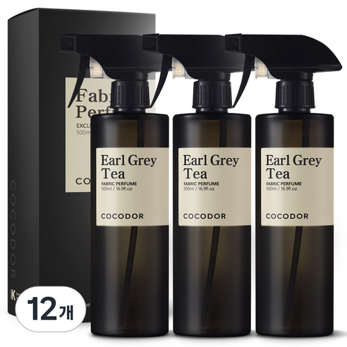 코코도르 룸 앤 패브릭 퍼퓸 섬유탈취제, 500ml, 12개, 얼그레이티