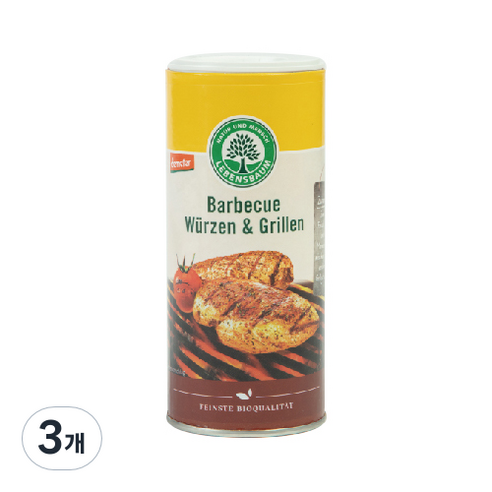레벤스바움 유기농 바비큐 시즈닝 앤 그릴링, 125g, 3개