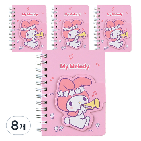 산리오 마그넷수첩 마이멜로디 59매, 핑크, 8개