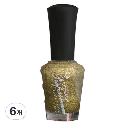 코나드 프로페셔널 레귤러 네일 폴리쉬 15ml, 럭셔리골드펄, 6개
