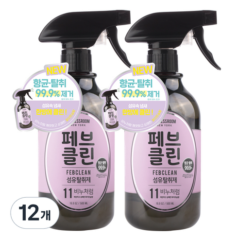 더블유드레스룸 페브클린 섬유탈취제 페브클린 No.11 화이트솝, 500ml, 12개