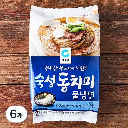 청정원 숙성 동치미 물냉면 2인분, 910g, 6개