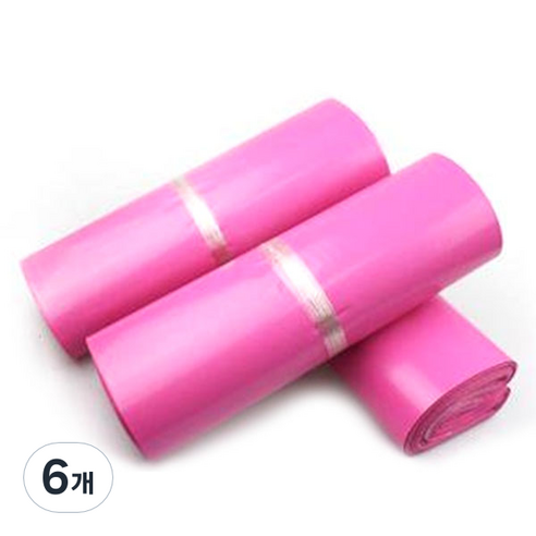 가팡 택배 비닐봉투 폴리백 핑크 D HDPE 0.08 100p, 6개