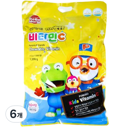 [지노앤코]뽀롱뽀롱 뽀로로 비타민C 50정 어린이 비타민 캔디 무배, 8개