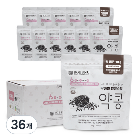 서울대밥스누 유아 현미 과자 10g, 약콩, 36개